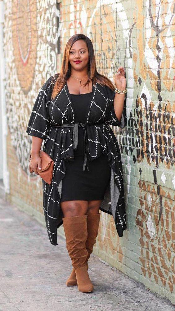 Little black dress. Birthday Outfits | Black Girl Plus-size clothing, Formal wear, Casual wear: winter outfits  