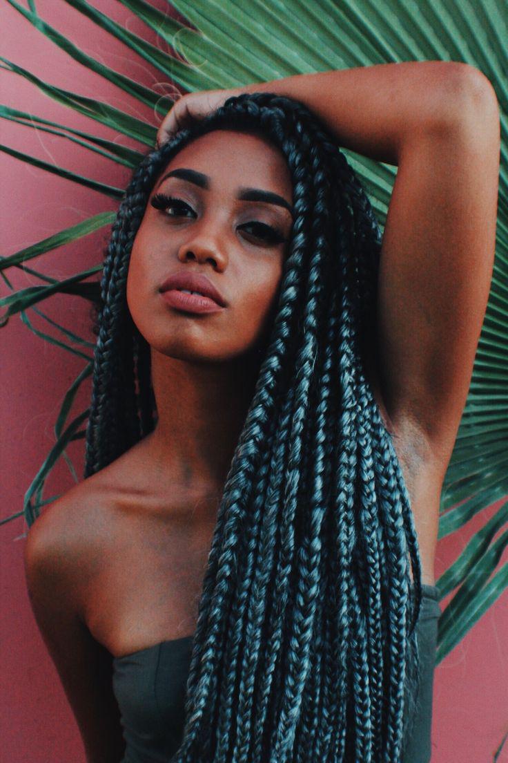 Black Girl Box braids, Synthetic dreads on Stylevore