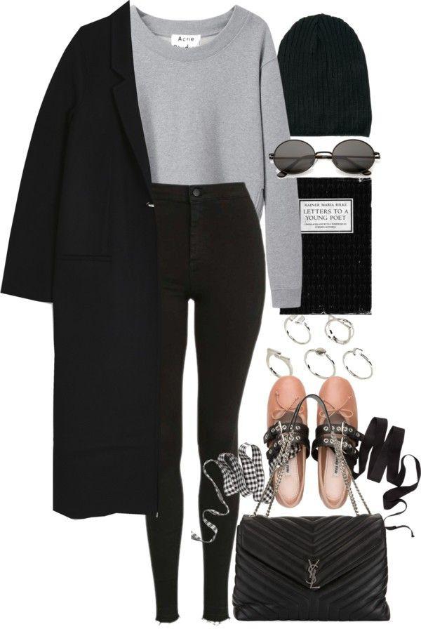 Casual All Black Work Outfit For Girls: Polyvore Outfits 2019  