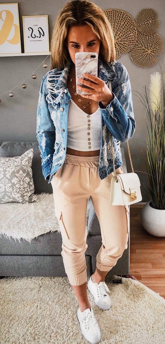 summer denim jacket outfit