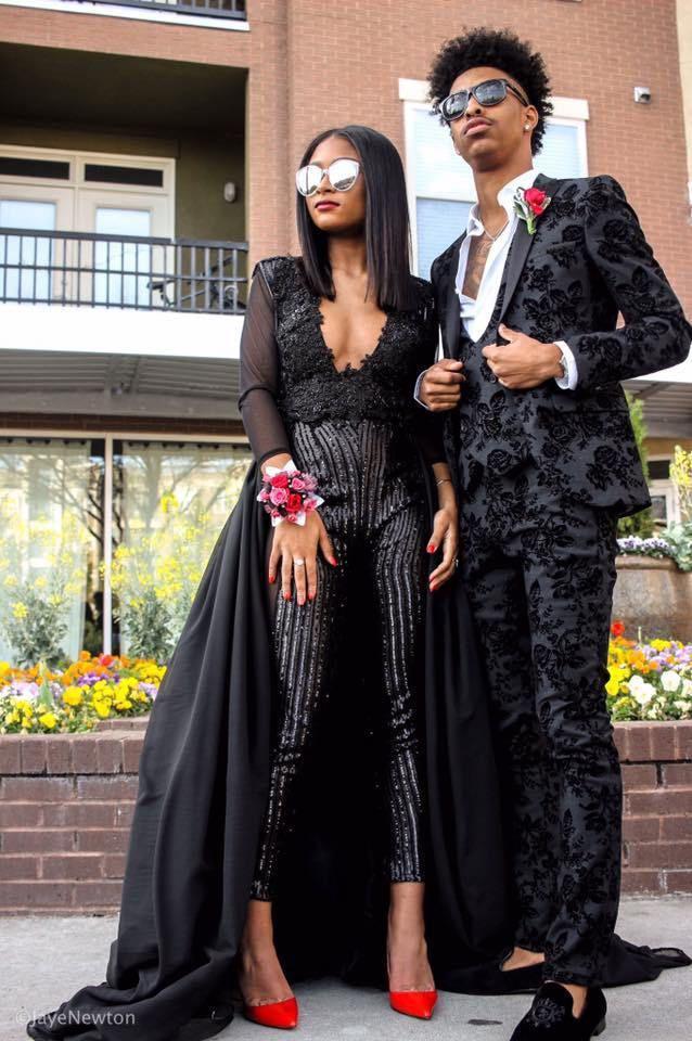 Black Maxi Dress Wedding Outfits Ideas For Couple: Sheath dress,  Maxi dress,  Prom outfits,  Black Couple Wedding Outfits  