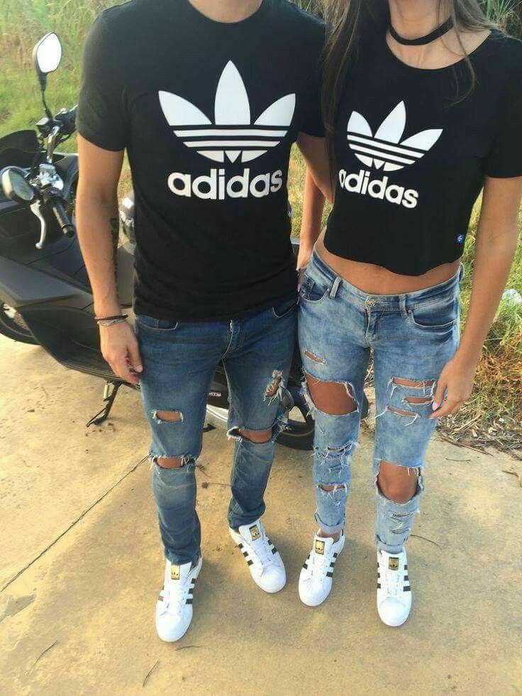 adidas couple shirt