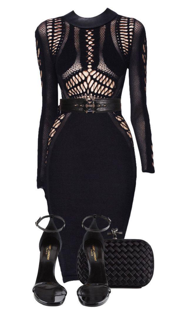 Perfect Polyvore Casual Party Outfit: Bandage dress,  Polyvore Party Dress  