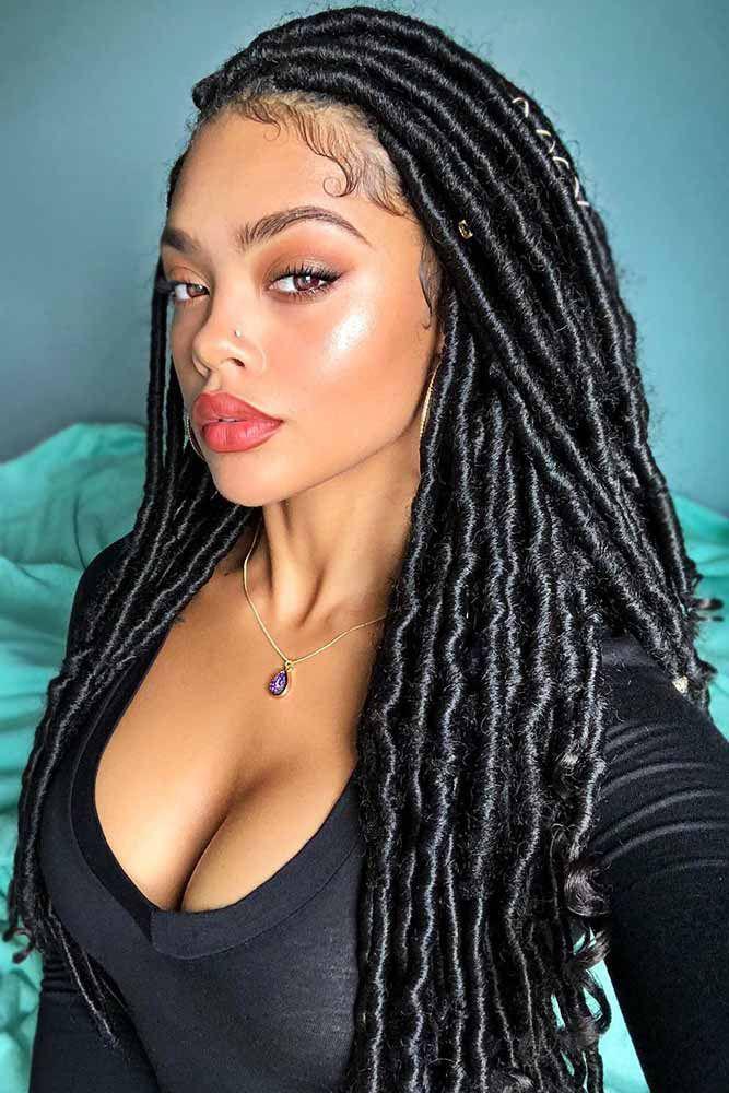 Black Girl Box braids, Crochet braids: Afro-Textured Hair,  Hairstyle Ideas,  Synthetic dreads,  Cute Girls Hairstyle  