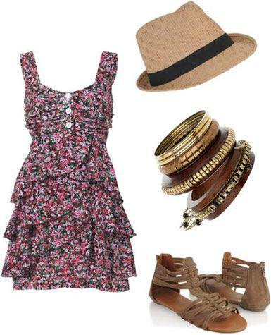 Floral Dress For Summer Vacation: party outfits,  Polyvore Outfits Summer  