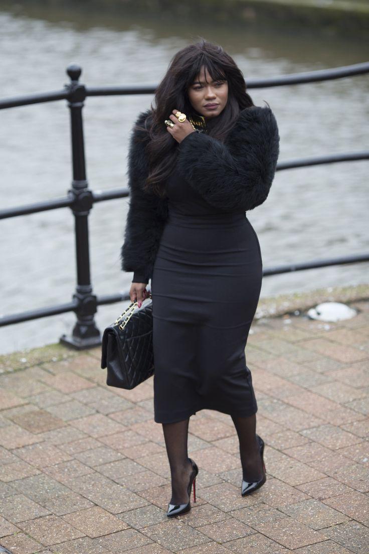 Little black dress, Pencil skirt, Fur clothing: Fur clothing,  Funeral Outfit Ideas  