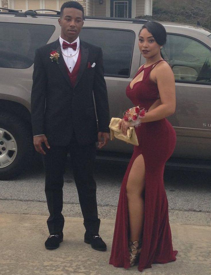 Best Homecoming Outfit Ideas Images: Backless dress,  Sheath dress,  Black girls,  Prom Dresses,  Black Couple Homecoming Dresses  
