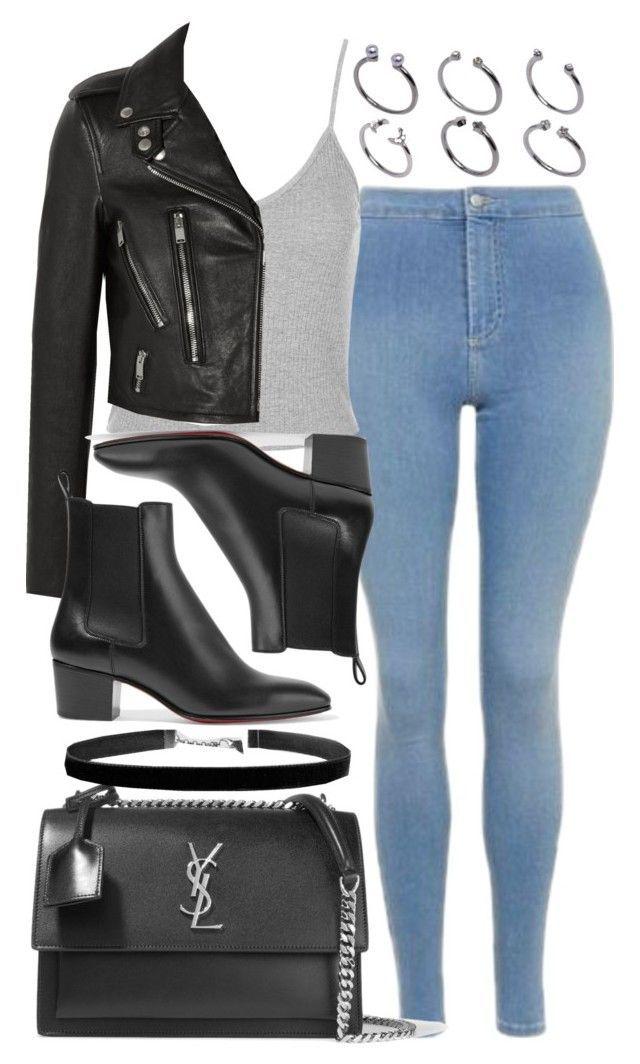 Yves Saint Laurent, Baddie Designer clothing, Leather jacket: Fashion outfits,  Baddie Outfits,  Christian Louboutin,  Outfits Polyvore  