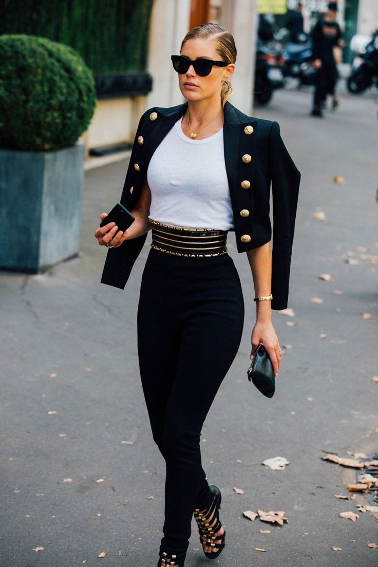 Black Jeans Outfit Women's: Skinny Jeans,  Fashion week,  fashion goals,  Doutzen Kroes  