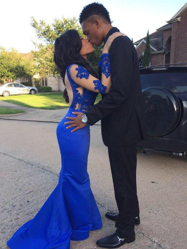 Cute Homecoming Dresses | What To Wear To The Homecoming?: party outfits,  Backless dress,  Royal blue,  Formal dresses,  Black Couple Homecoming Dresses  