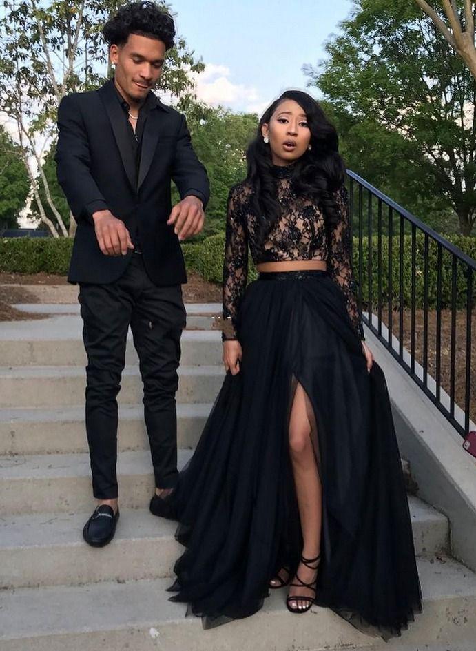 all black wedding outfit