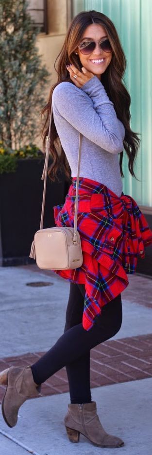 Cute fall outfits with flannels: shirts,  Grunge fashion  