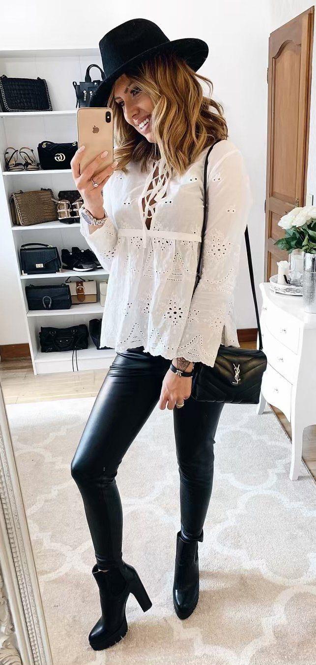 black pants summer outfit