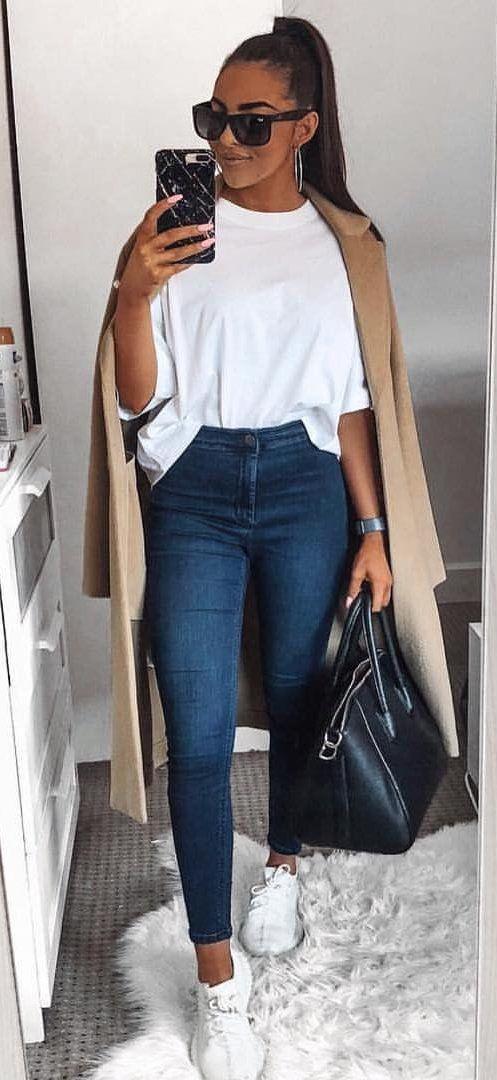 blue skinny jeans #summer #outfits style