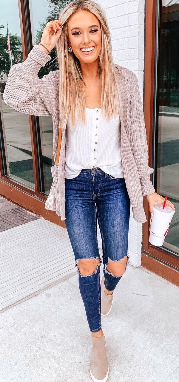 Ripped jeans, Slim-fit pants on Stylevore