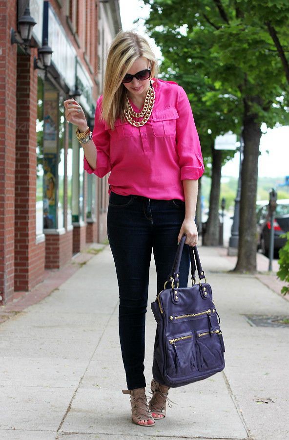 Hot pink shirt outfits: Pink Dresses  