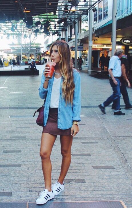 Girl with sneaker: Adidas Superstar,  Outfit With Vans  