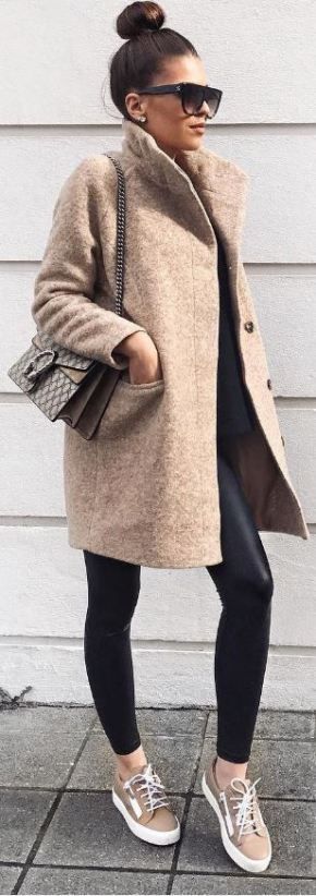 Casual Winter Outfits To Try in 2019: Casual Winter Outfit,  winter outfits,  Polo coat,  Winter Coat  