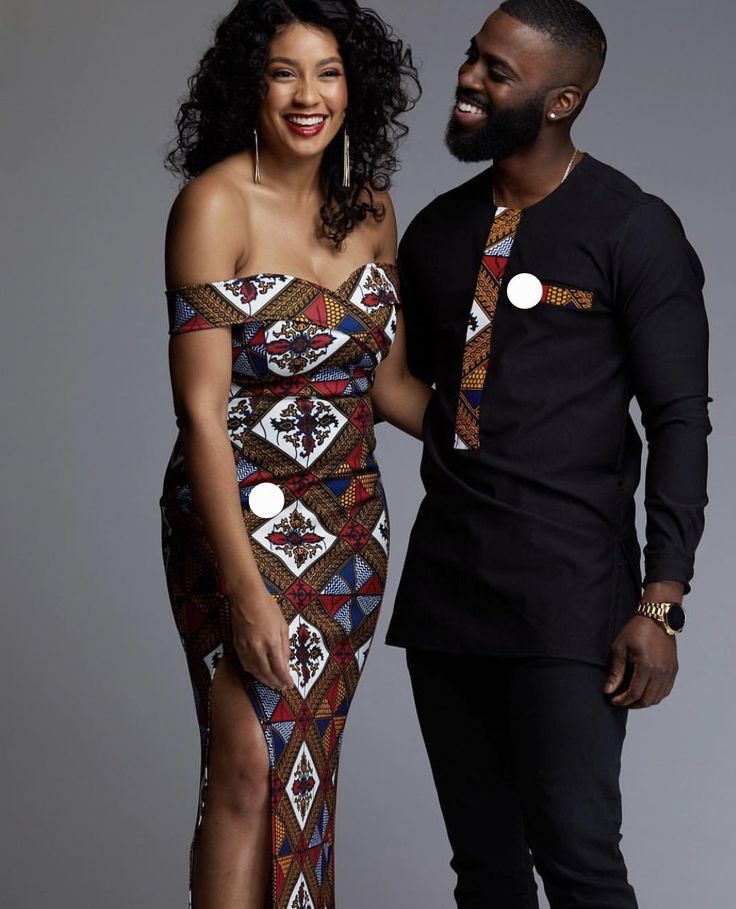 Ankara styles for couples 2019: Romper suit,  Matching African Outfits  
