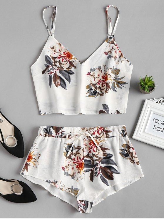 Two piece set shorts and top: Tumblr Outfits  