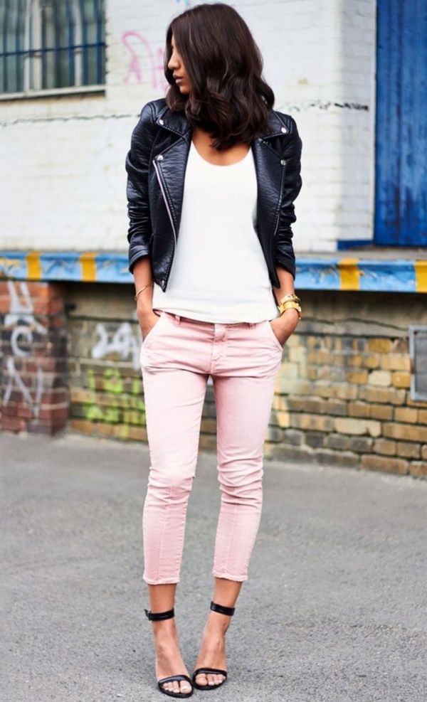 Pastel pink jeans outfit: Rose quartz,  Pink Dresses,  Pink Jeans  