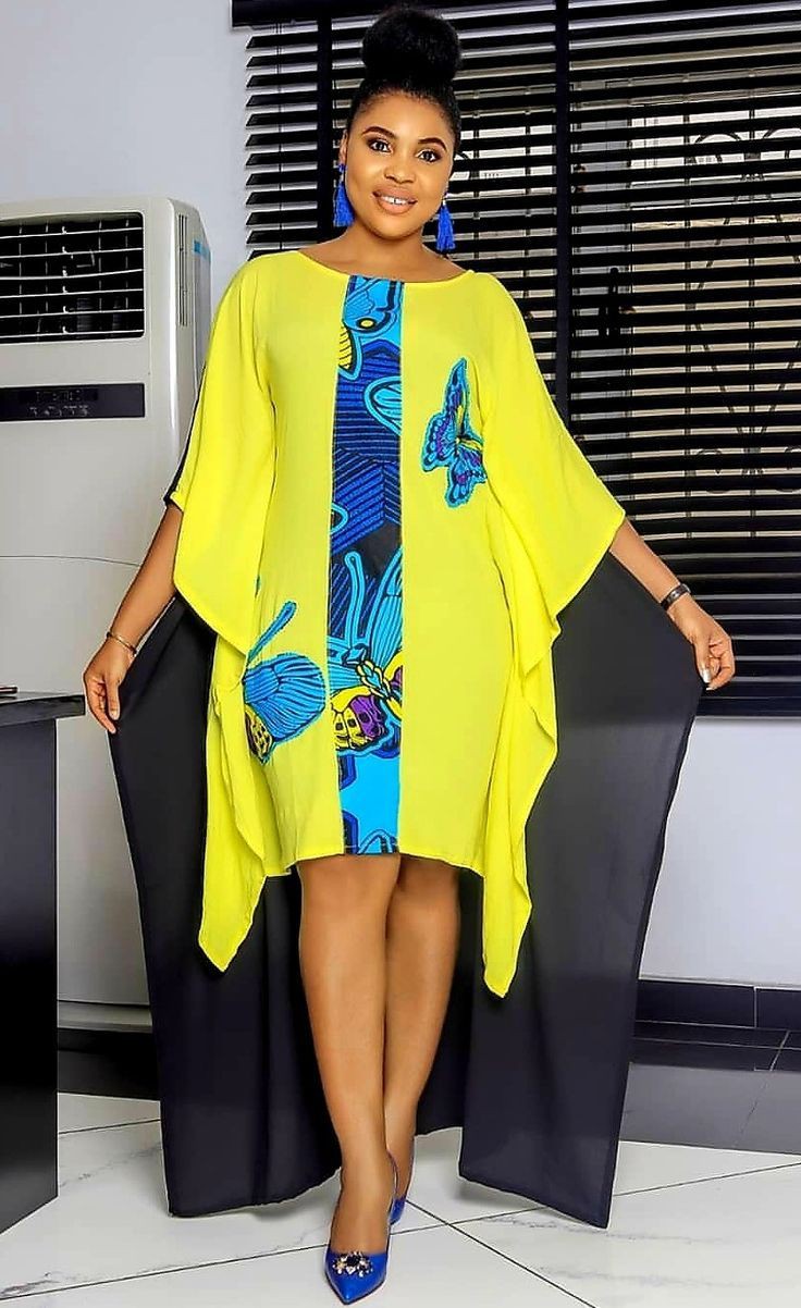 2019 african dresses, Cape dress, Sleeveless shirt on Stylevore