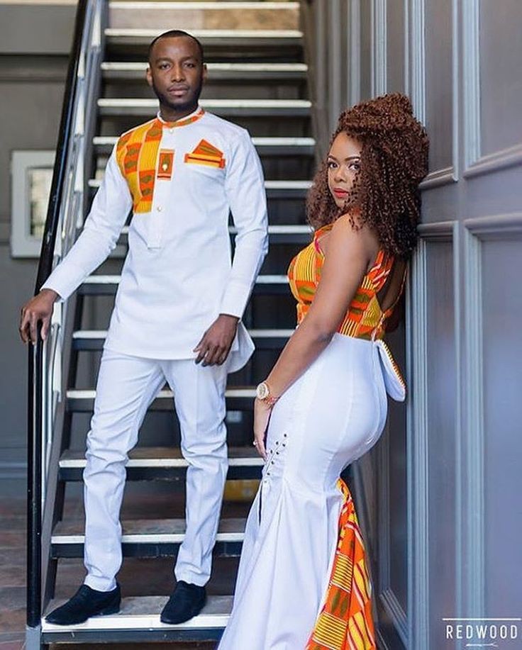Matching African Couple Outfits: Wedding dress,  Matching African Outfits  