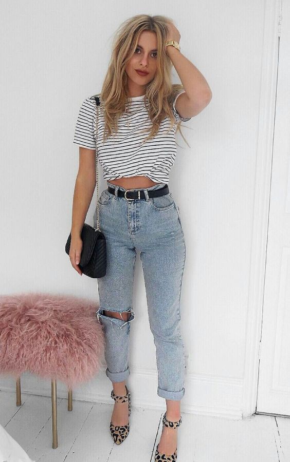 Boyfriend Jeans Outfit On Stylevore