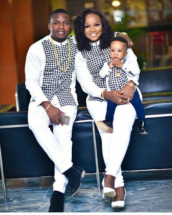 Black and white formal couple: Matching African Outfits  