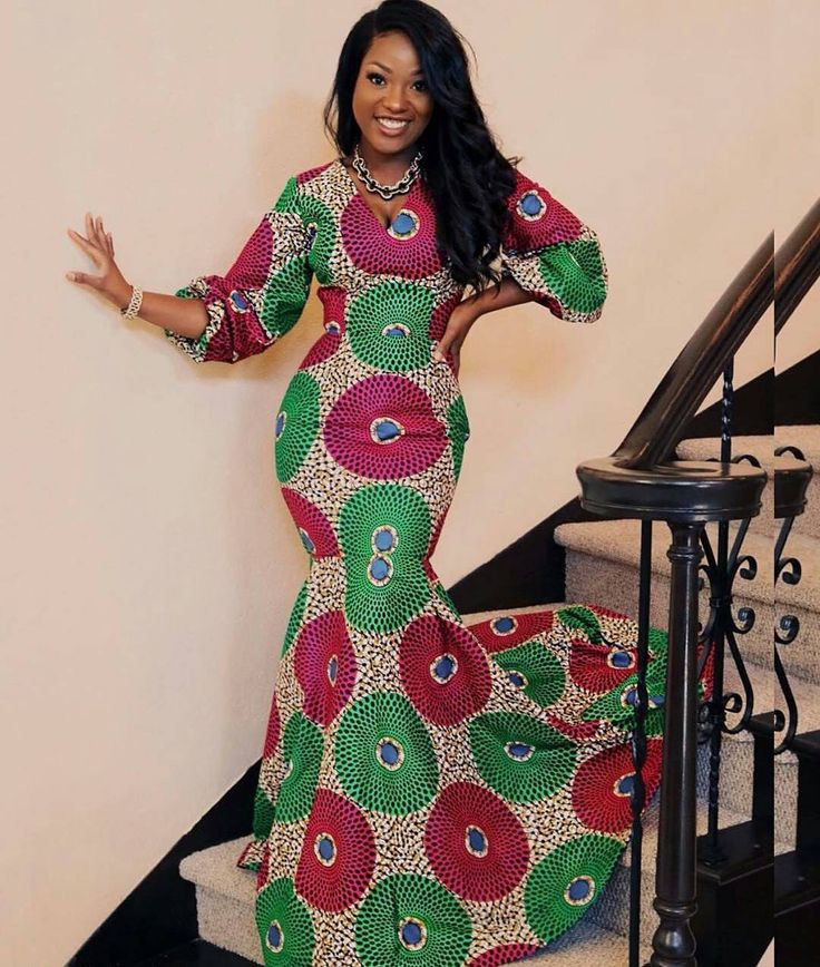 ankara long gowns for wedding