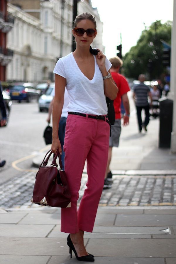 Summer outfits workplace: Pink Pant  