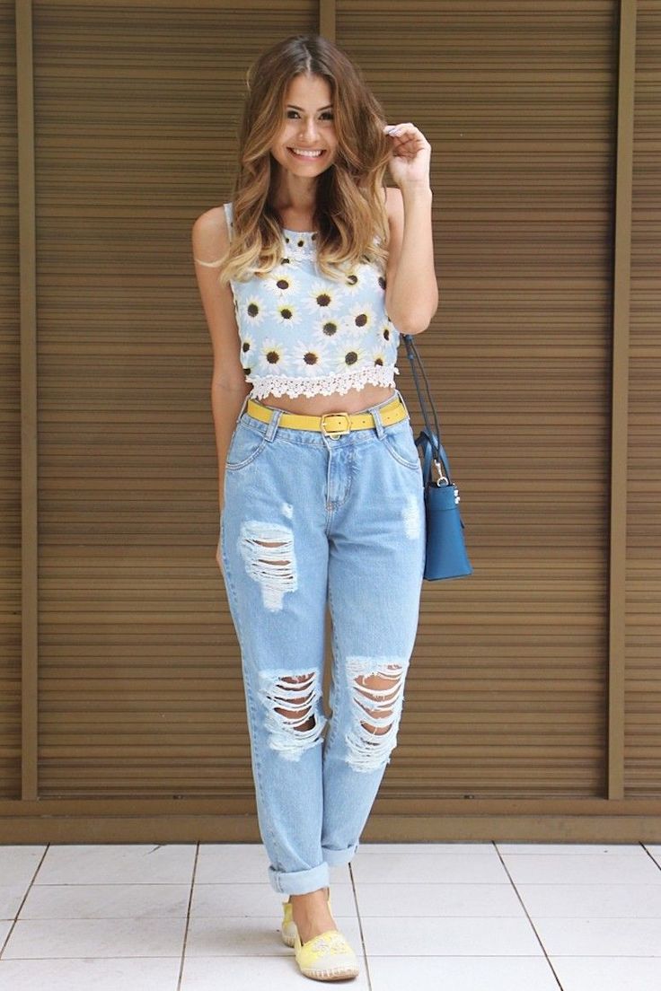 Pretty Ripped Jeans Outfit Ideas To Try This Summer: Jeans Fashion  