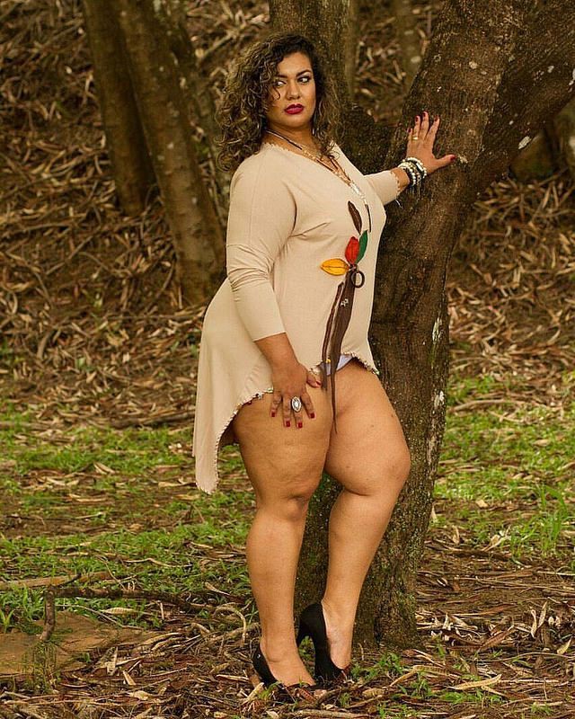is flamme abort High-heeled shoe, Plus-size model on Stylevore
