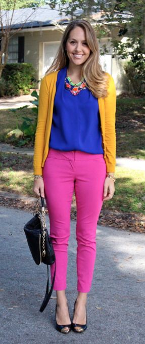 Casual Pink Jeans Outfit: Pink Jeans,  Pink Trousers  