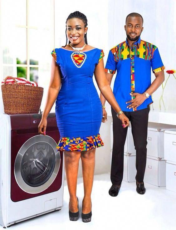 Ankara styles for couples 2018: Matching African Outfits  