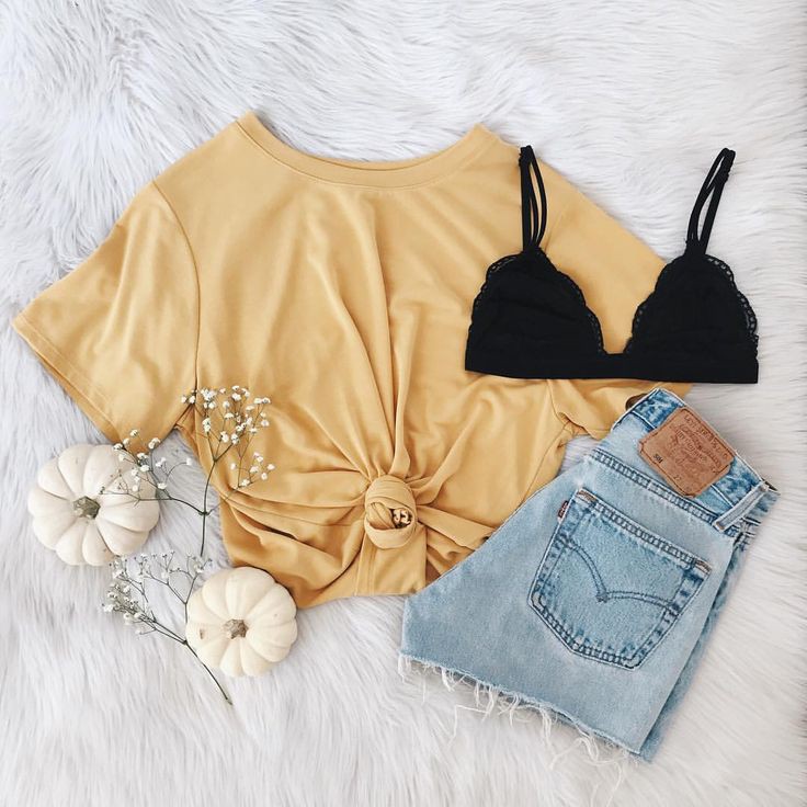 Cute outfits with yellow shirt: Tumblr Outfits,  yellow outfit  