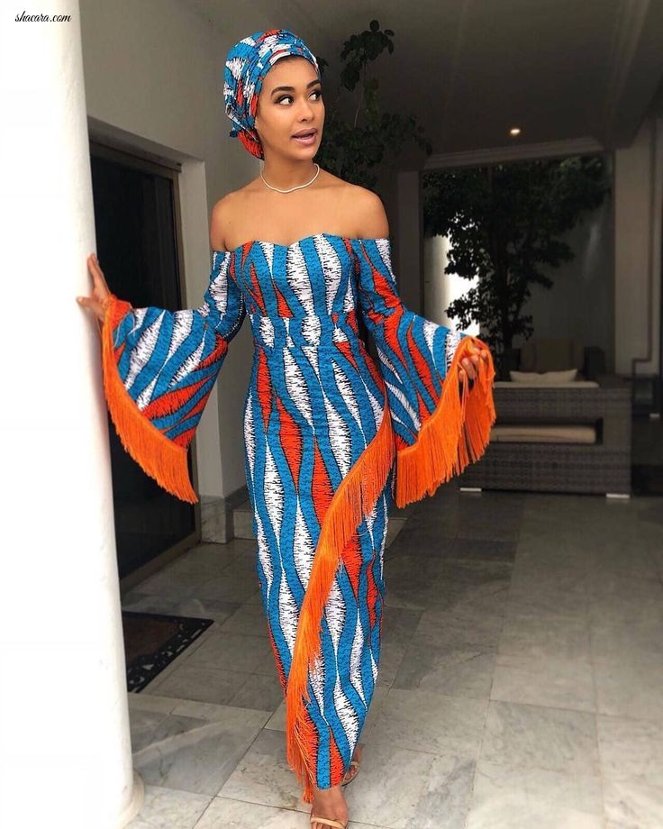 Aso ebi,  Wedding dress: Aso ebi,  Dress printed,  Ankara Long Gown  