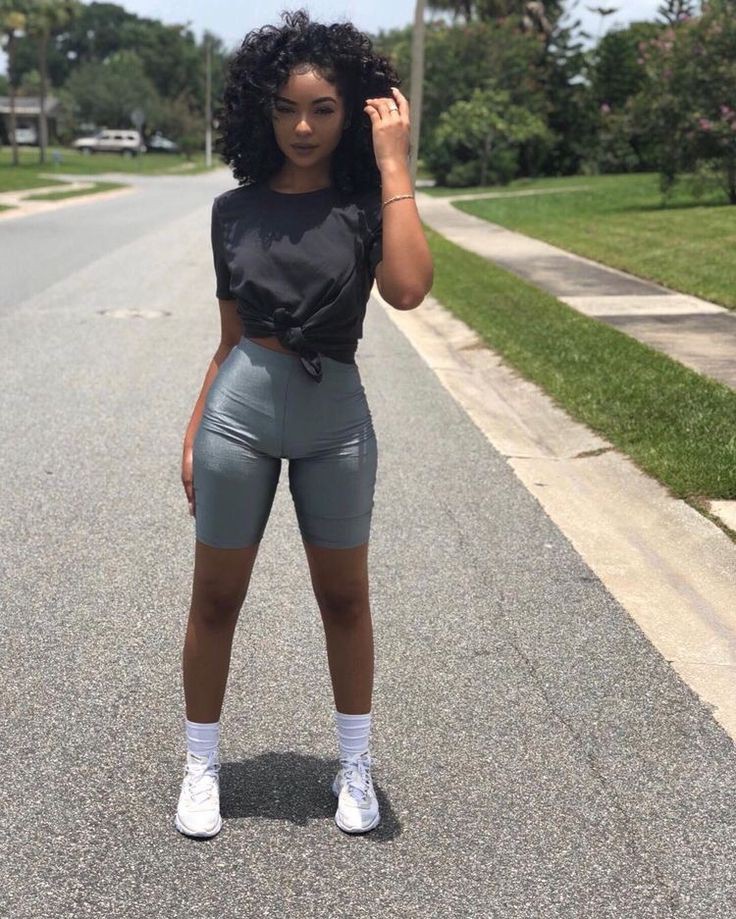 Biker shorts outfit fashion nova on Stylevore