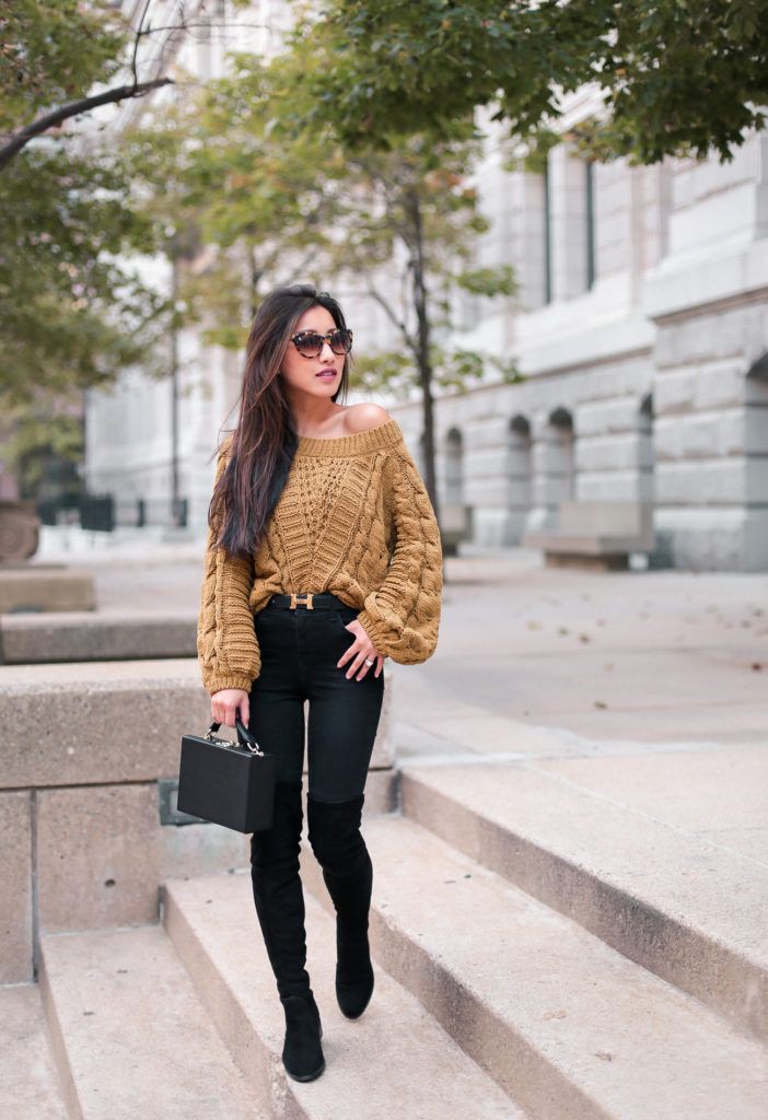 Outfit ideas for short girl: Over-The-Knee Boot,  Petite size,  Skirt Outfit Ideas  