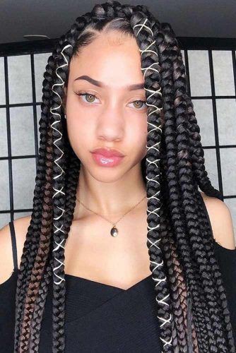 Chunky braids, Box braids, Crochet braids: Afro-Textured Hair,  Crochet braids,  Box braids,  Braided Hairstyles,  Synthetic dreads  