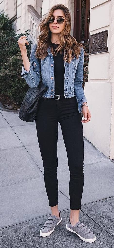 Arriba 57+ imagen denim jacket outfit ideas - Abzlocal.mx