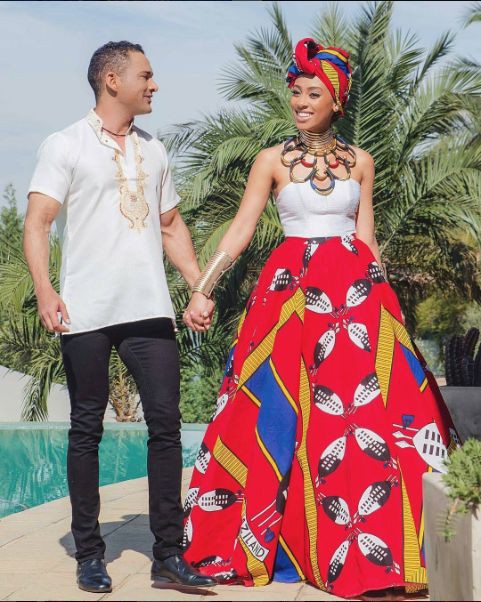 Couples Matching Outfits For Weddings: Wedding reception,  Matching African Outfits  