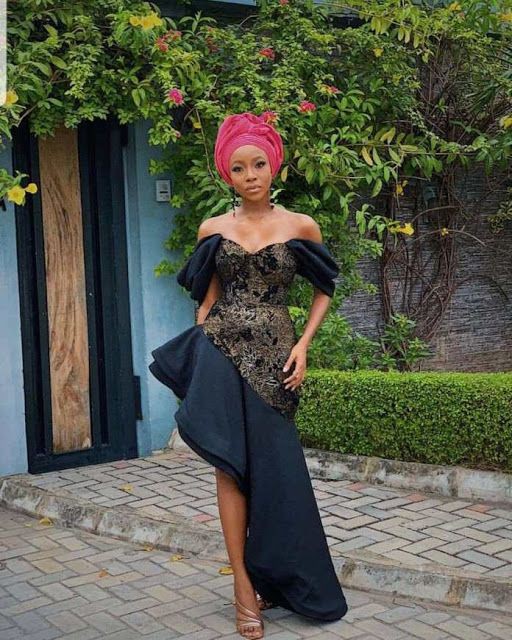 Mo Abudu,  Aso ebi: Aso ebi,  Ankara Long Gown,  Temidayo Abudu  