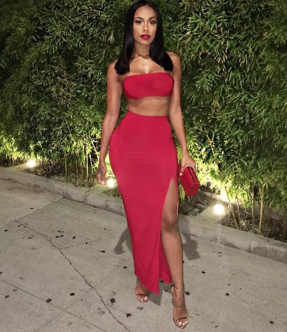 Erica mena red dress on Stylevore