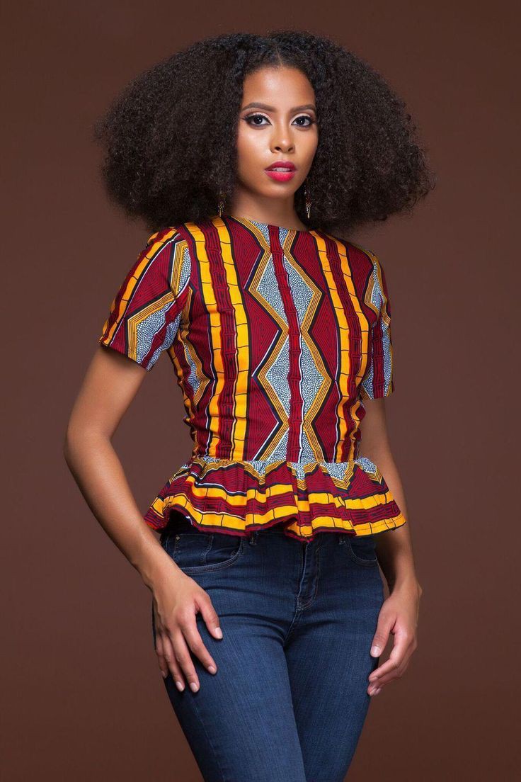 African print tops: shirts  