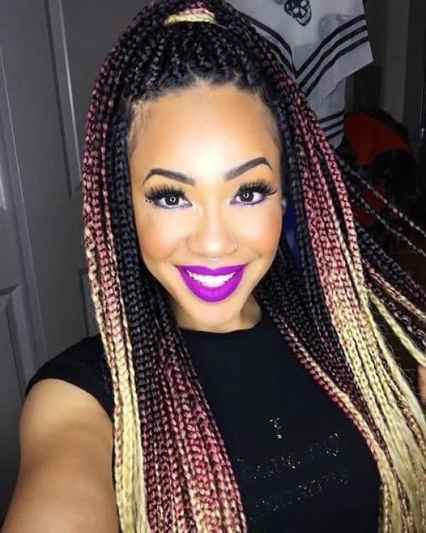 Penteados box braids on Stylevore