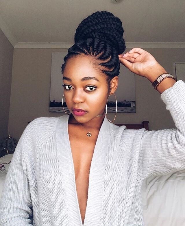 22+ Top Style Cute Bun With Box Braids Braided hairstyles updo, Box