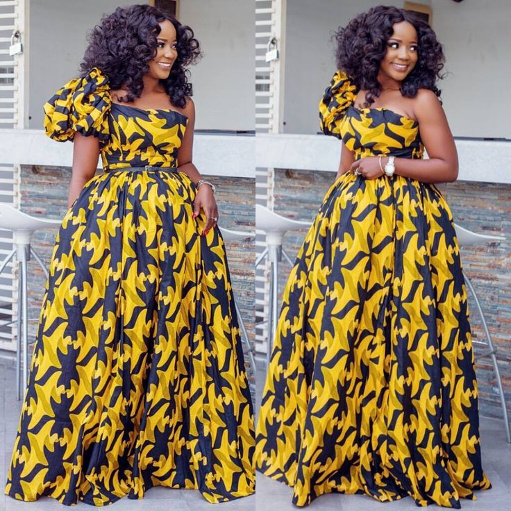 Ankara ball gown on Stylevore