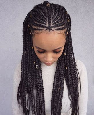 Lemonade braid styles: Afro-Textured Hair,  Box braids,  Braided Hairstyles  