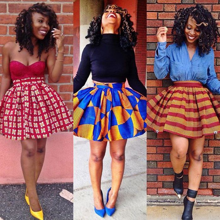 African wear skirt: Ballerina skirt,  Skater Skirt,  Kente cloth  